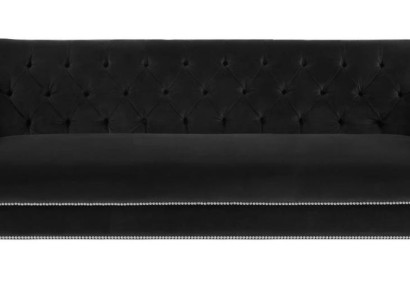 Luxus Schwarze Stoffcouch Samt Dreisitzer Polster Möbel Hotel Wohnzimmer Praxis